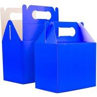 Shatchi 10Pcs Blue Colour Cardboard Lunch Takeaway Birthday Wedding Carry Meal Food Cake Party Box