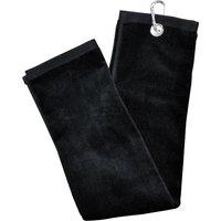 Longridge Luxury 3 Fold Golf Bag Towel in Black
