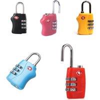 Shatchi TSA Accepted Luggage Lock 3 Combination Travel Suitcase Combination Padlock Assorted Colour 1pk