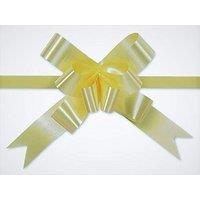 Shatchi 10pcs Light Yellow 30mm/3cm Pull Bows Gift Wrap & Hampers