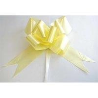 Shatchi 10pcs Light Yellow 50mm/5cm Pull Bows Gift Wrap & Hampers