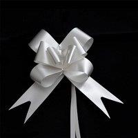 Shatchi 10pcs Silver 30mm/3cm Pull Bows Gift Wrap & Hampers