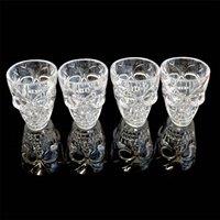 Shatchi 4Pcs Halloween 3D Skull Shot Glasses - Clear 55ml Tableware for Striking Decor