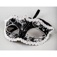 Shatchi CERISE SILVER & BLACK VENETIAN MASQUERADE PARTY CARNIVAL EYE MASK Halloween Party Prom Carnival For Fancy Dress