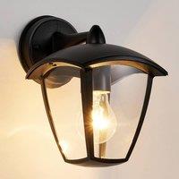 Harper Living Outdoor Black Wall Lights with Clear Shade, Vintage Security Light