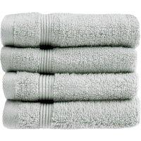 Allure Bath Fashions Luxury Zero Twist Egyptian Cotton Face Cloths - Pack of 4 in Light Grey