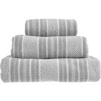 Allure Bath Fashions Patterned Striped Towels - Grey