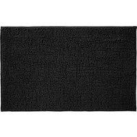Allure Bath Fashions Chenille Bobble Bath Mat 50 x 80cm - Super Soft Microfibre & Non-Slip in Black | Size: 50 x 80 cm