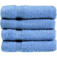 Allure Bath Fashions Luxury Zero Twist Egyptian Cotton Face Cloths - Pack of 4 in Blue