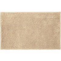 Allure Bath Fashions Chenille Bobble Bath Mat 50 x 80cm - Super Soft Microfibre & Non-Slip in Beige | Size: 50 x 80 cm