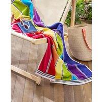 Allure Bath Fashions Rainbow Stripe Beach Towel - 100% Cotton