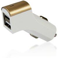 FX Factory Powabud Twin Socket USB 2.1A 'Car Charger' Gold
