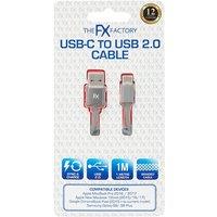 FX Nylon Braided USB 'Data Cable' For Type C Android Devices Space Grey