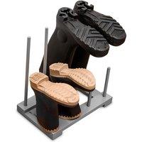 LIVIVO Wellington Boot Holder Rack - Indoor/Outdoor Storage Organiser in Grey