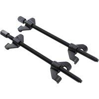 Autojack 2 Pack 380mm Coil Spring Compressor Kit Universal Heavy Duty Auto Suspension Clamp Tool Set in Black | Size: 1000mm x 400mm