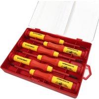 Lumberjack 6pc Insulated Precision Screwdriver Set VDE Certified in Red | Size: 1000mm x 400mm
