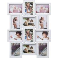 Arpan Multi Aperture Picture Wooden Photo Frame Holds 12 x 6x4 Inch Photo Frames, Collage Picture Wall-Mounted Frame in White