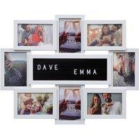 Arpan Multi Aperture Photo Picture Frame Holds 8 X 6x4 Photos in White