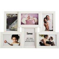 Arpan Photo Frames with Collage Multiple for 6 Photos/Pictures in 4 x 6 Inches Wooden, MDF Wall Mounting Frame in White