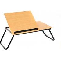 Oypla Portable Folding Laptop Table in Light Brown