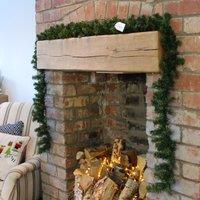 Samuel Alexander 2.7m (9ft) x 20cm Pine Christmas Garland Plain Green | Size: 2.7m (9ft) x 20 cm