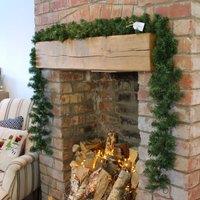 Samuel Alexander 270cm (9ft) x 20cm Pine Christmas Garland Plain Green | Size: 270 cm (9ft) x 20 cm