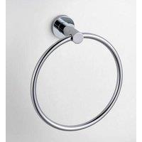 Nes Home Round Wall Mounted Towel Ring Chrome in Silver