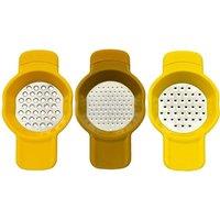 Calitek Stacking Grater & Zester Set Stainless Steel Blades-Multicoloured in Yellow