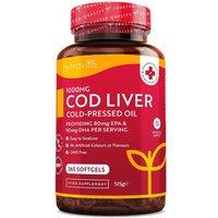 Nutravita Cod Liver Oil 1000mg Cold-Pressed Fish Oil 365 Softgels in White