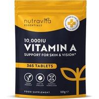 Nutravita Vitamin A 10, 000 IU - 365 Vegan Tablets in Yellow