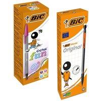 Bic Matic Original Mechanical Pencils 12 Pack & Cristal Fun Pens 20 Packs