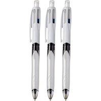 Bic 4 Colours Combination Medium Ballpoint Pen + Medium Mechanical Pen cil - Single Pen 3 Packs