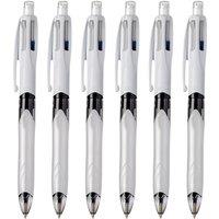 Bic 4 Colours Combination Medium Ballpoint Pen + Medium Mechanical Pen cil - Single Pen 6 Packs
