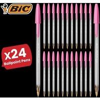 Bic Cristal Fun Ball Pen Pink - 24 Packs