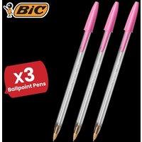 Bic Cristal Fun Ball Pen Pink - 3 Packs