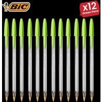 Bic Cristal Fun Ball Pen Green -12 Packs