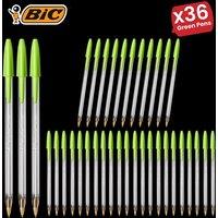 Bic Cristal Fun Ball Pen Green -36 Packs