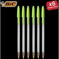 Bic Cristal Fun Ball Pen Green -6 Packs