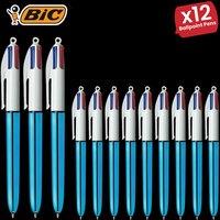 Bic 4 Colour Shine - Blue - Single Pen 12 Packs