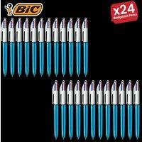 Bic 4 Colour Shine - Blue - Single Pen 24 Packs