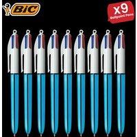 Bic 4 Colour Shine - Blue - Single Pen 9 Packs