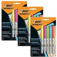 Bic 3 x Permanent Markers Fine Colour Intense Assorted