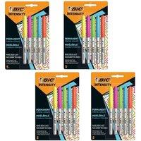 Bic 4 x Permanent Markers Fine Colour Intense Assorted