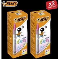 Bic CRISTAL FUN BALLPEN 1.6MM ASSORTED - 2 Packs