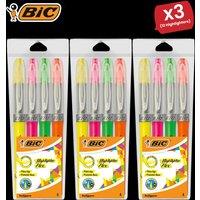 Bic Flex Assorted Fluorescent Highlighters - 3 Packs