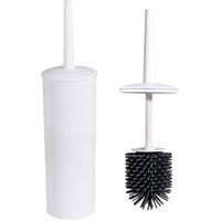 Nicoman Turbular White Toilet Brush & Holder With Silicone Head