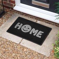 Nicoman PVC Spaghetti Coil Home Doormat in Black | Size: 44 cm x 75 cm