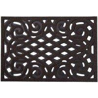 Nicoman Victorian Style Outdoor Door Mat - Heavy Duty Non-Slip Entrance Mat in Dark Brown | Size: 40 cm x 60 cm