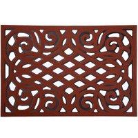 Nicoman Victorian Style Outdoor Door Mat - Heavy Duty Non-Slip Entrance Mat in Terracotta | Size: 40 cm x 60 cm