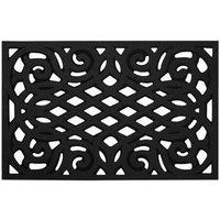 Nicoman Victorian Style Outdoor Door Mat - Heavy Duty Non-Slip Entrance Mat in Black | Size: 40 cm x 60 cm